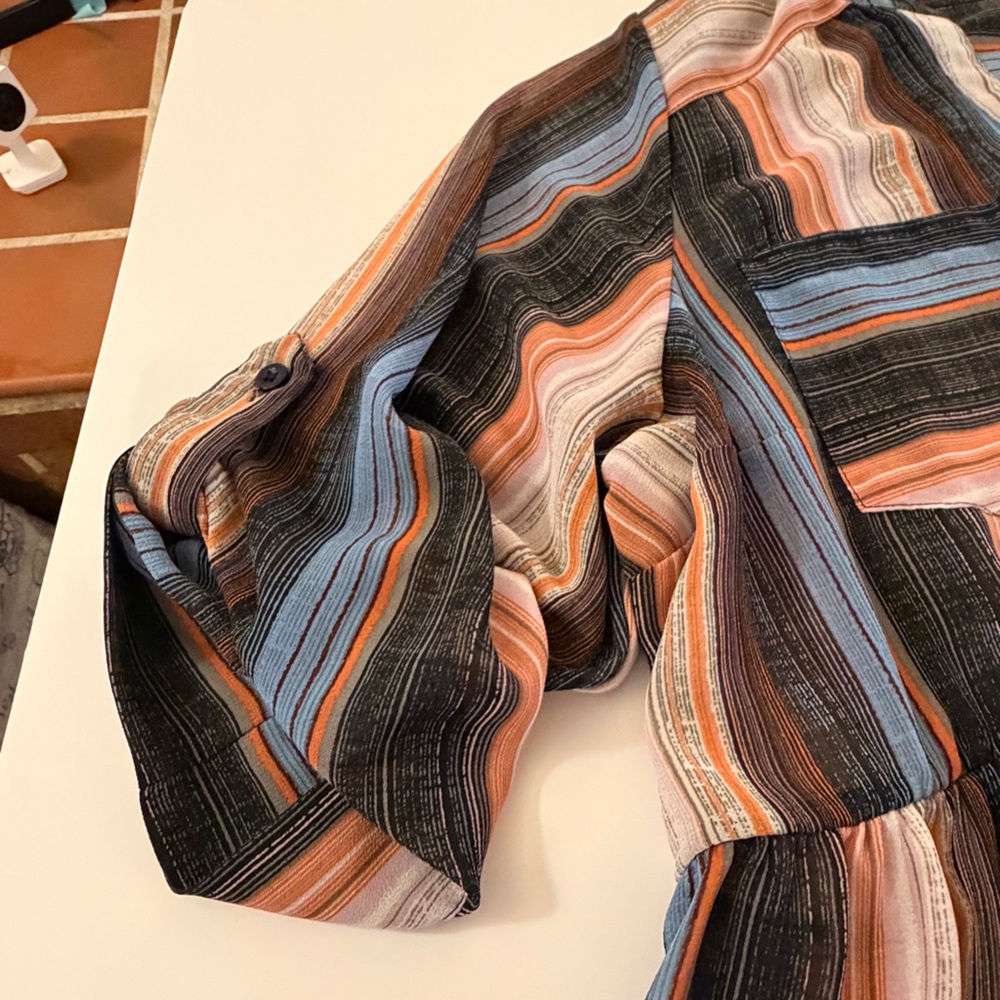 Torrid Multicolor Striped Button-Up Top - Picture 4 of 6